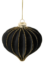 Black and Gold Onion Ornament