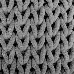 Braided Cotton Blend Marble Grey Bath Mat