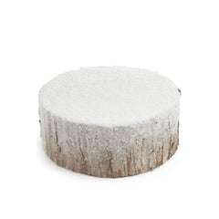 Snowy Christmas Log Display Stand 10"x4"