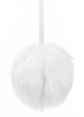 Small Snowball Faux Fur Ornament