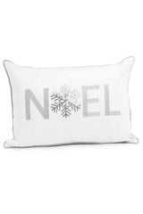 Noel Embellished Snowflake Cushion 14"x20"